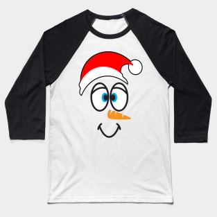 snowman face Baseball T-Shirt